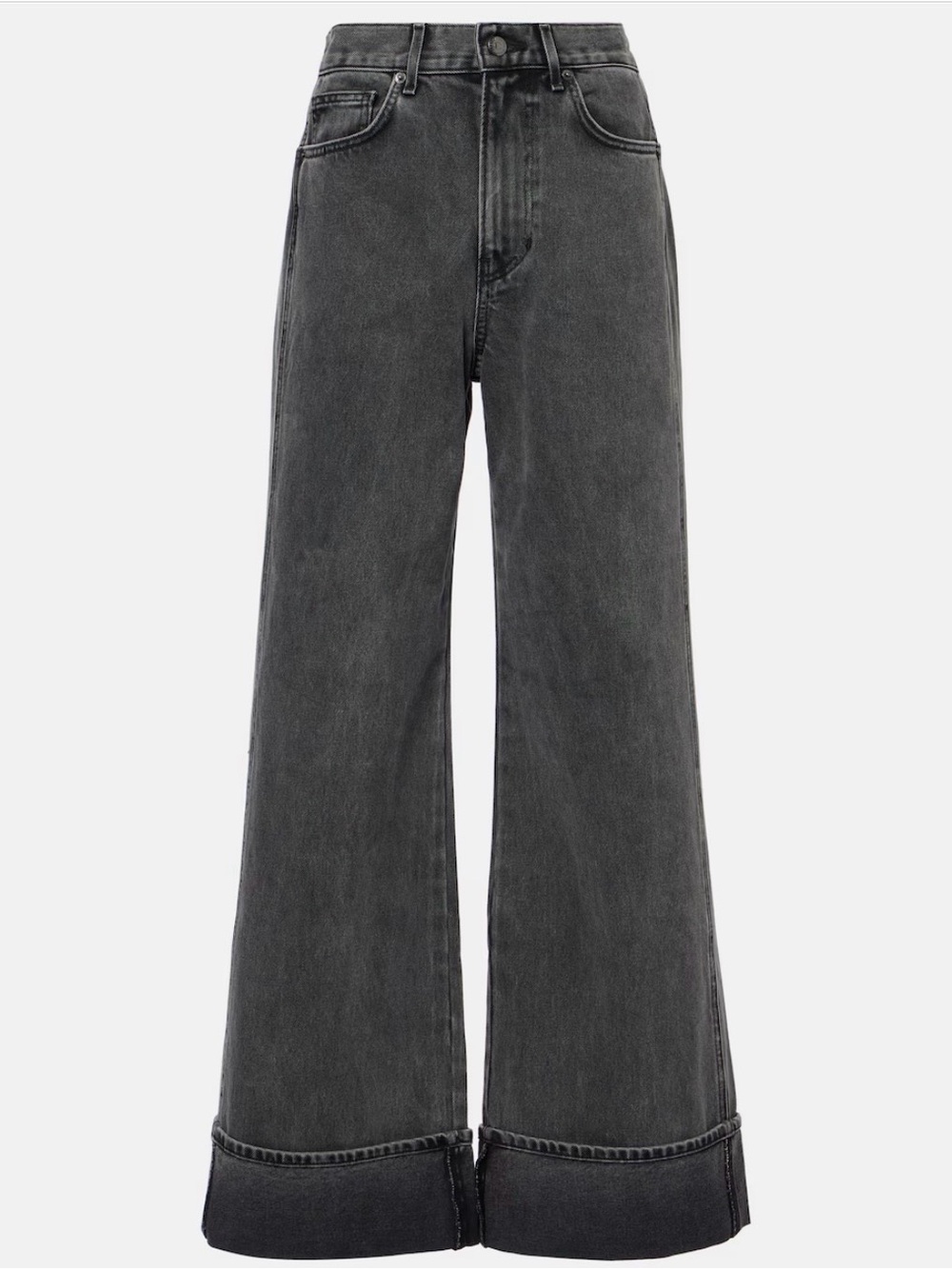 Veronica Beard Wide Leg High-Rise Women's Jeans in Washed Black